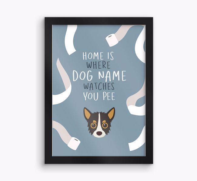 Watches You Pee: Personalised {breedFullName} Framed Print